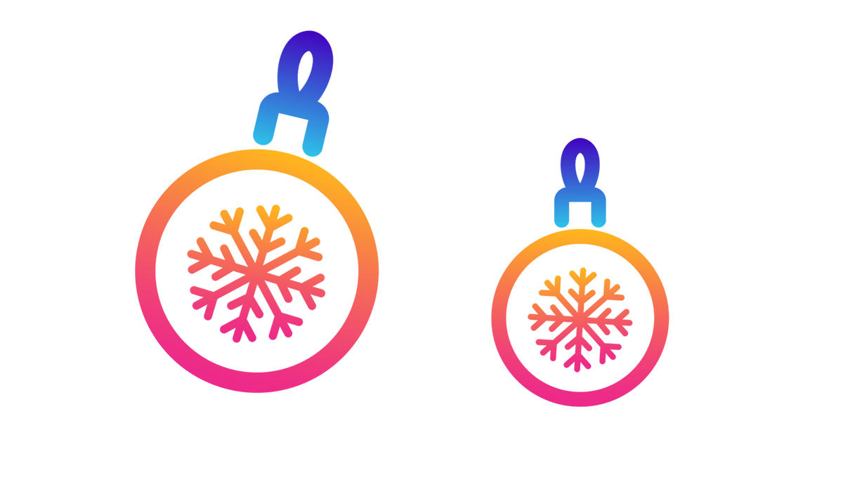 Christmas baubles icon