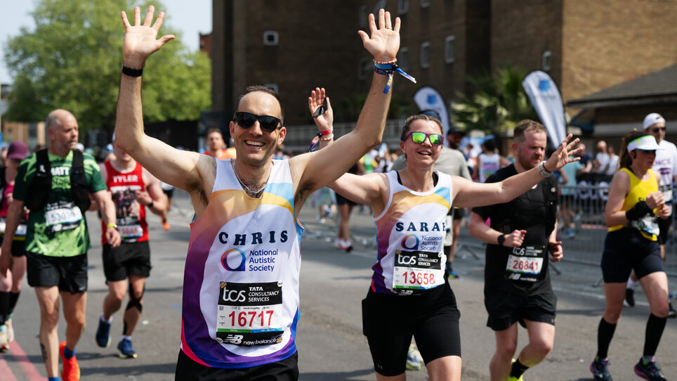 National Autistic Society charity runners take part in the London Marathon 2025 // Photography by www.sportsphotographer.co.uk