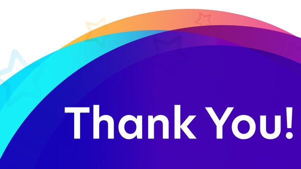 Twitter 'Thank you' asset without logo but with stars
