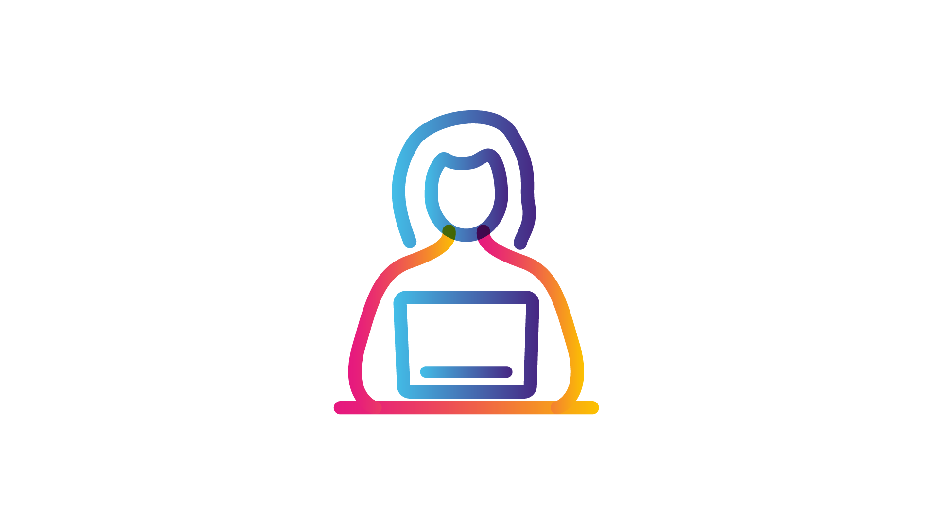 woman on laptop icon